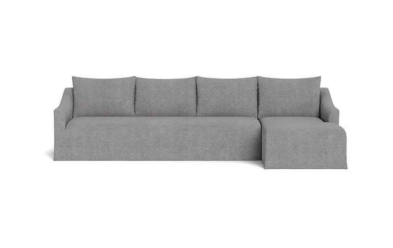 Dixon Slipcovered 4-Seat Right Chaise Sectional