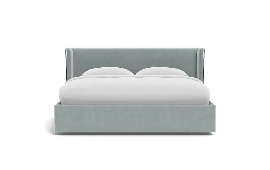 Graham Upholstered Bed with Contrast Piping and Storage Option
