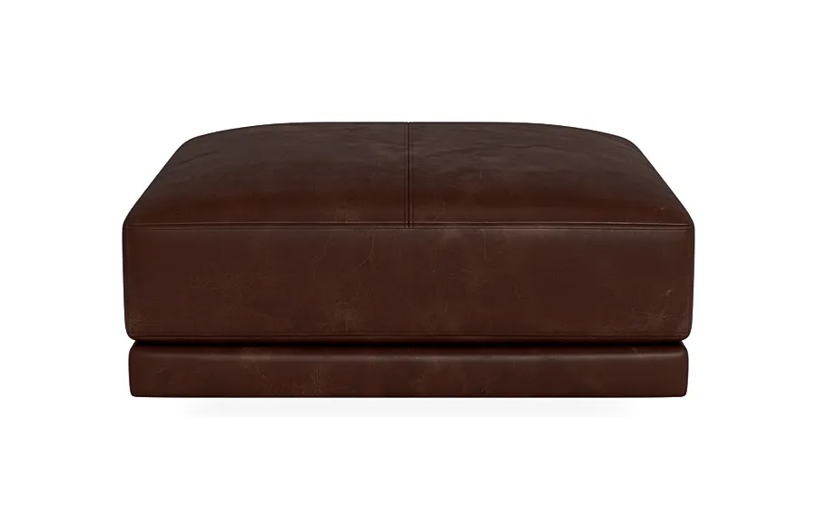 Lukas Leather Ottoman 