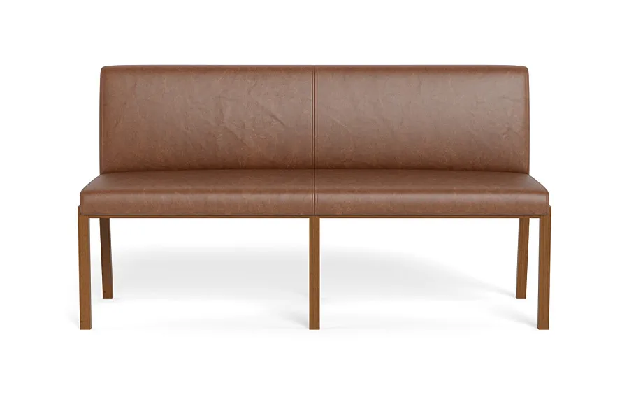 Callen Leather Wood Framed Upholstered Bench
