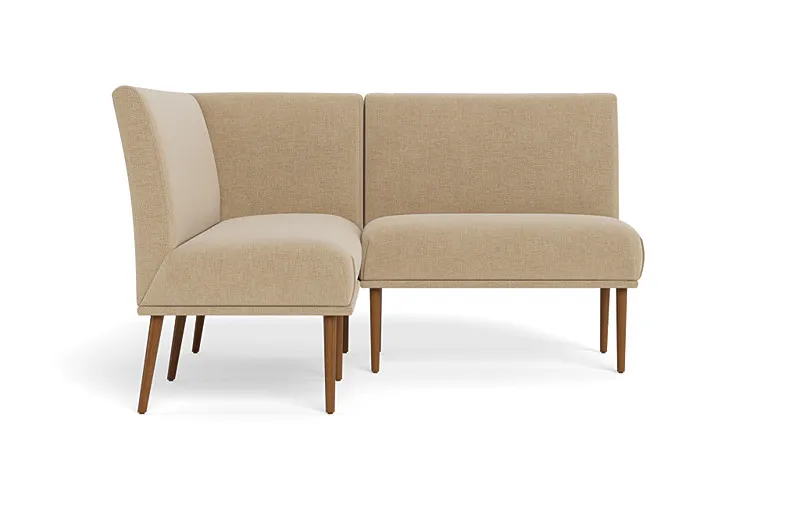 Dorian Upholstered Petite Left Banquette with Tufting Option