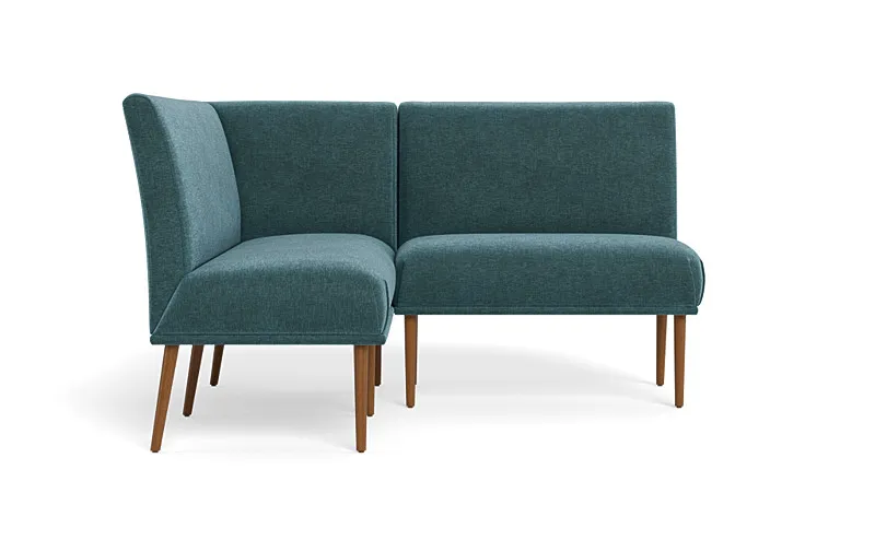 Dorian Upholstered Petite Left Banquette with Tufting Option