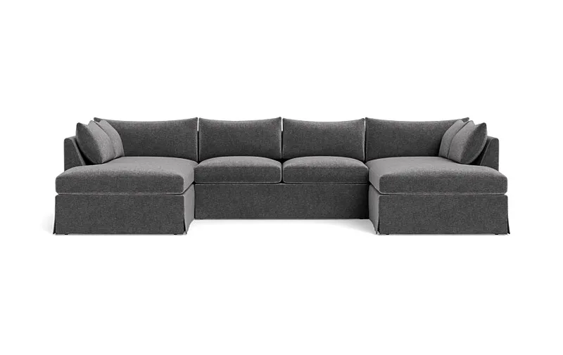 Sloan Slipcovered 3-Piece U-Bumper Sectional