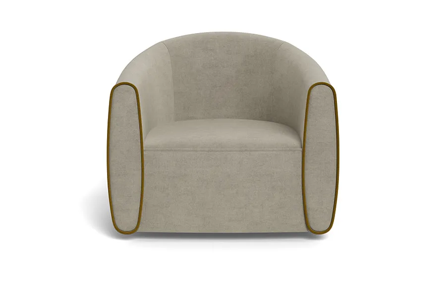 Lawson Swivel Chair with Contrast Piping