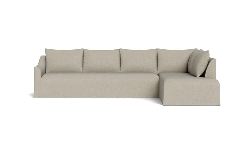 Dixon Slipcovered 4-Seat Right Bumper Sectional