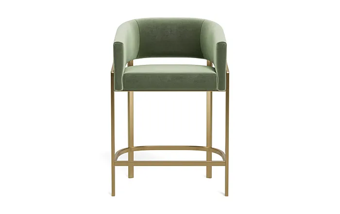Mina Metal Framed Upholstered Stool
