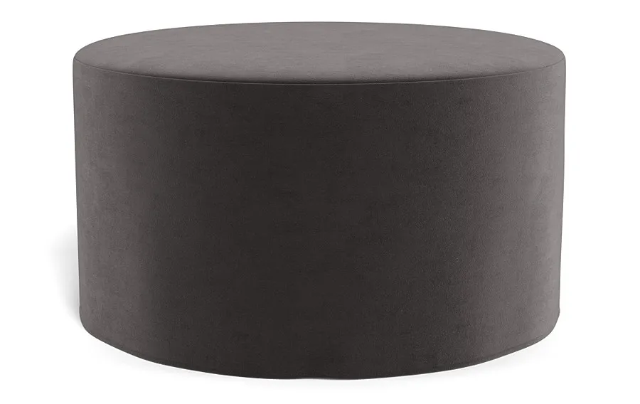 Dixon Slipcovered Round Ottoman