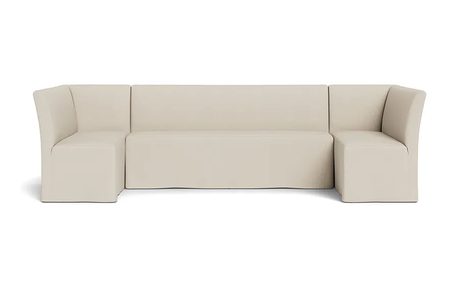 Dorian Slipcovered U-Shaped Banquette