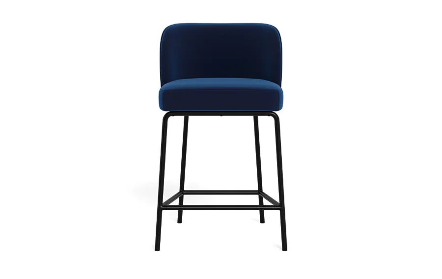 Graham Metal Framed Upholstered Counter Stool