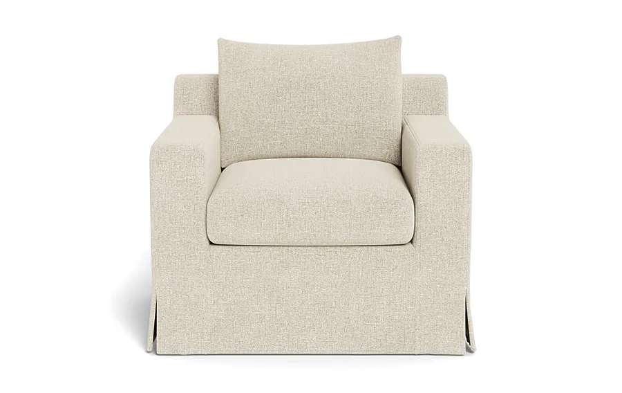 Sloan Slipcovered Swivel Glider Accent Chair