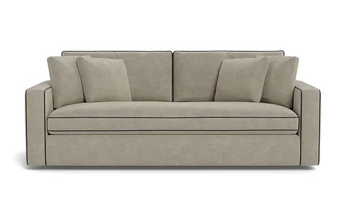 James 2-Seat Sofa with Contrast Piping and Bench Cushion