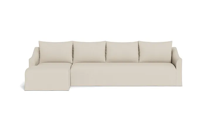 Dixon Slipcovered 4-Seat Left Chaise Sectional