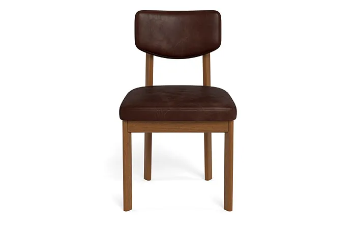 Jensen Leather Wood Framed Upholstered Chair
