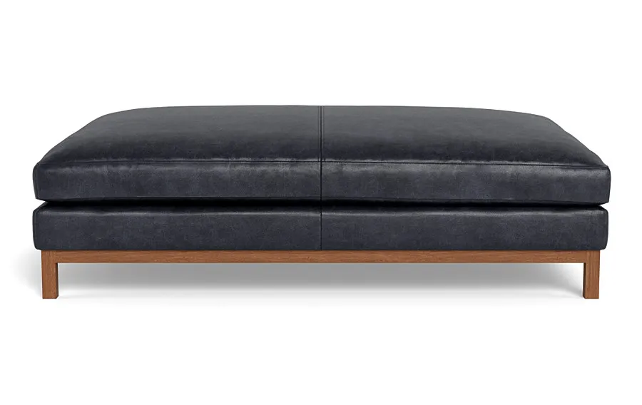 Jasper Leather Ottoman