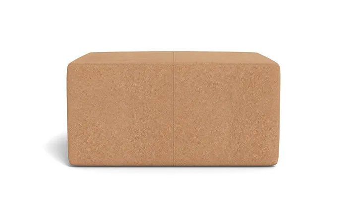 Conor Leather Square Coffee Table Ottoman