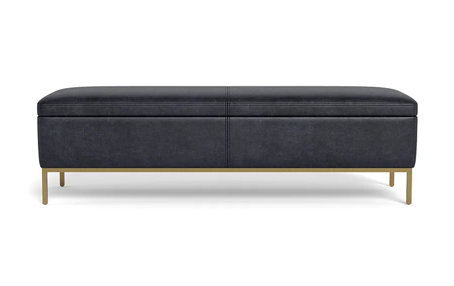 Miller Leather Storage Bench