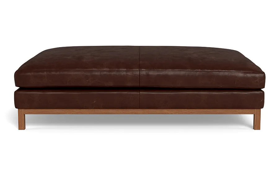 Jasper Leather Ottoman