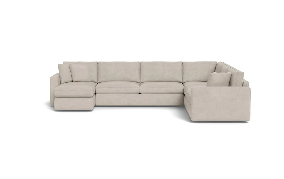James 4-Piece 5-Seat Corner Chaise Sectional Left with Storage