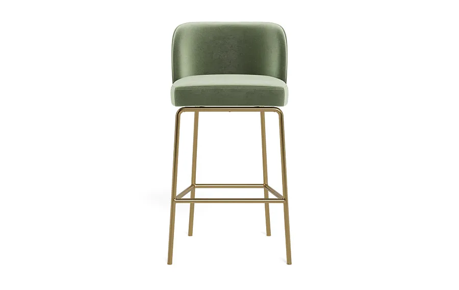 Graham Metal Framed Upholstered Bar Stool