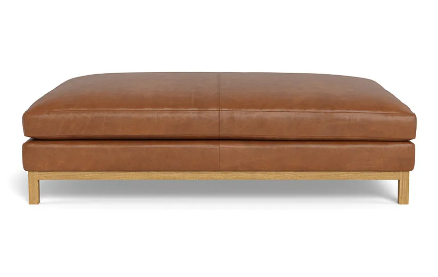 Jasper Leather Ottoman