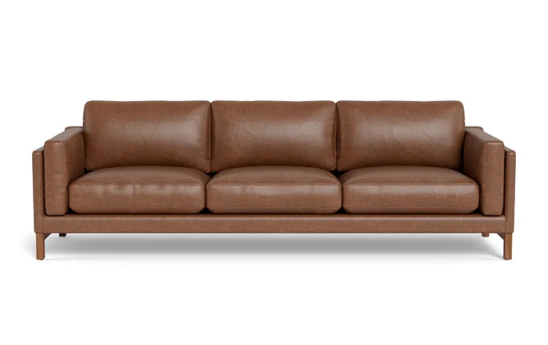 120" Gaby Leather 3-Seat Sofa