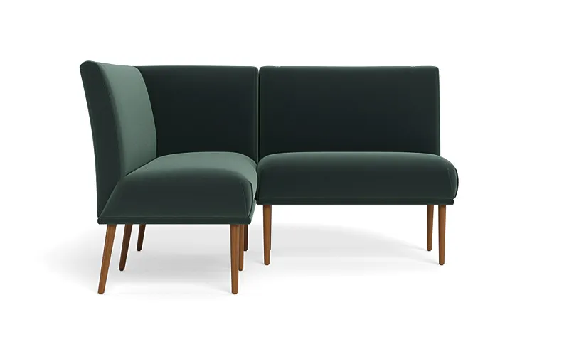 Dorian Upholstered Petite Left Banquette with Tufting Option