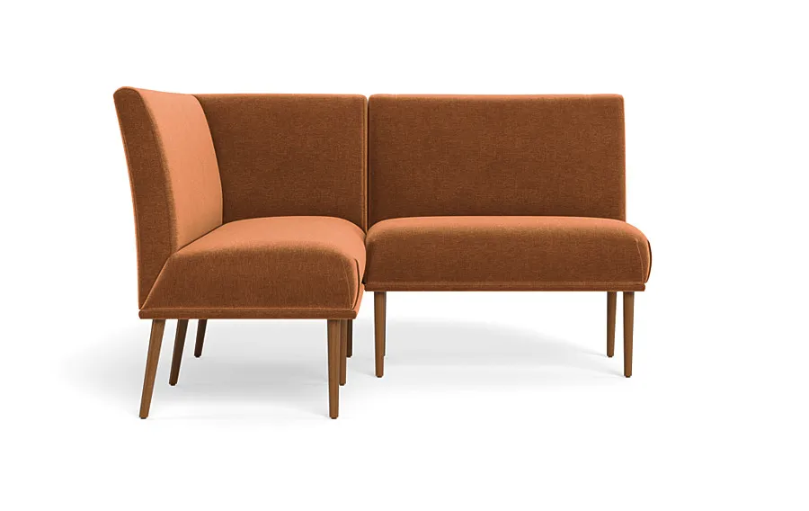 Dorian Upholstered Petite Left Banquette with Tufting Option