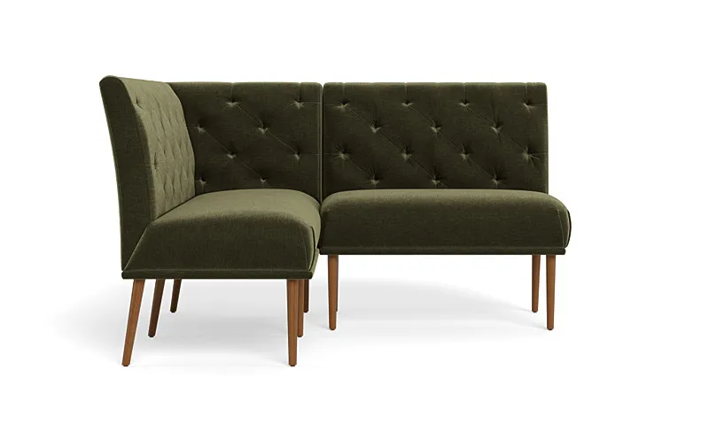 Dorian Upholstered Petite Left Banquette with Tufting Option
