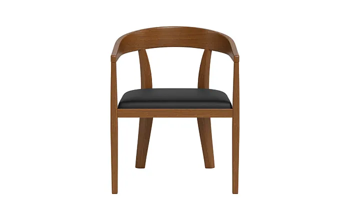 Monroe Leather Wood Framed Upholstered Chair