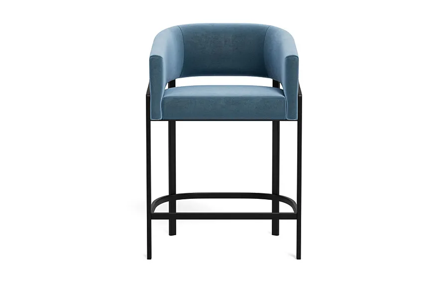 Mina Metal Framed Upholstered Stool