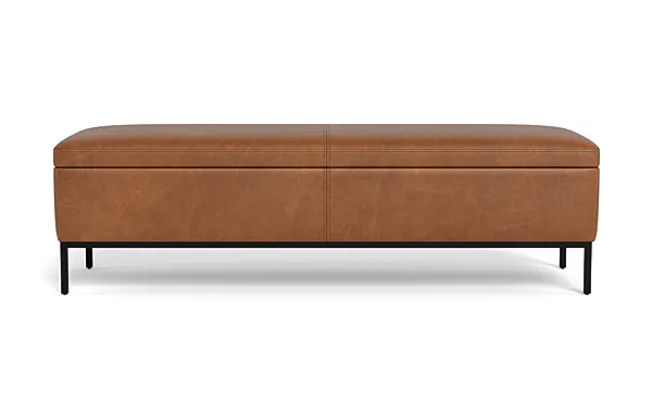 Miller Leather Storage Bench
