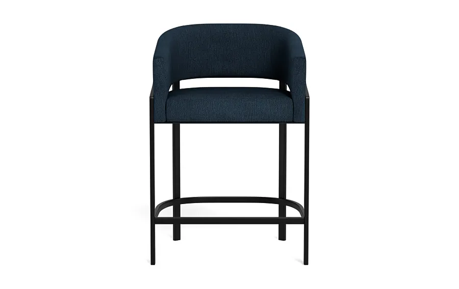 Mina Metal Framed Upholstered Stool