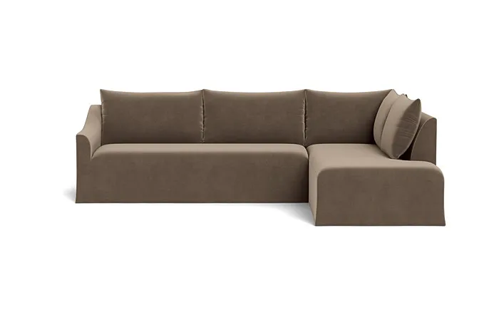 Dixon Slipcovered 3-Seat Right Bumper Sectional