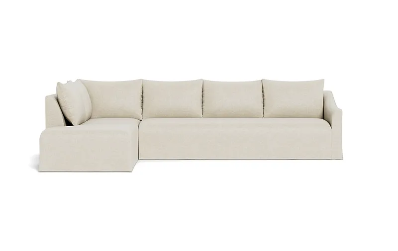 Dixon Slipcovered 4-Seat Left Bumper Sectional
