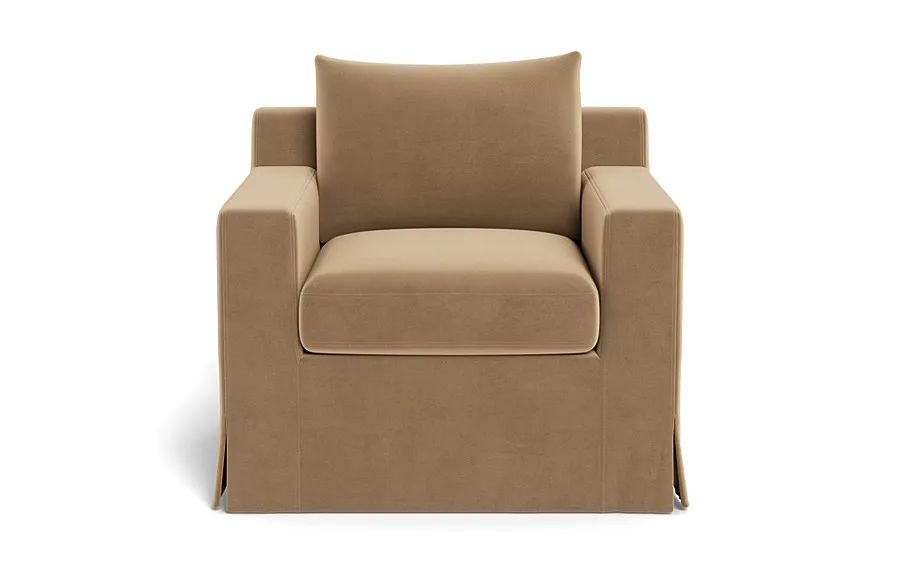 Sloan Slipcovered Swivel Glider Accent Chair