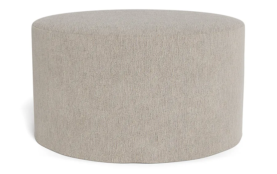 Dixon Slipcovered Round Ottoman