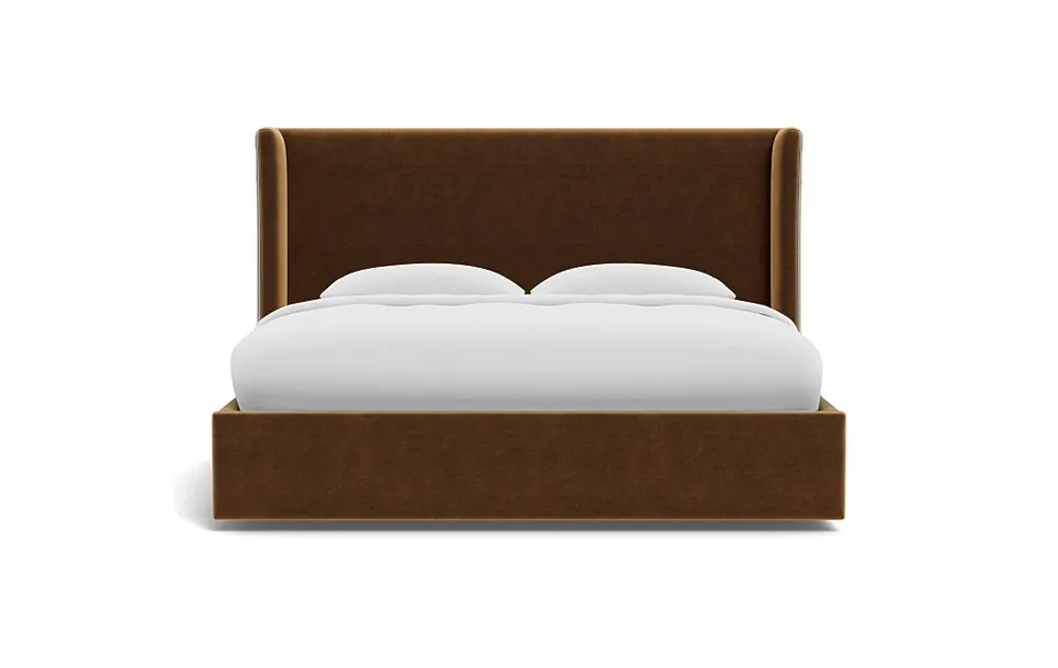 Graham Upholstered Bed with Contrast Piping and Storage Option