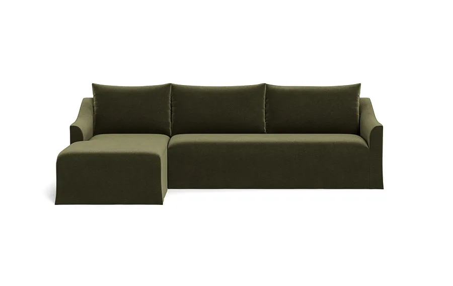Dixon Slipcovered 3-Seat Left Chaise Sectional