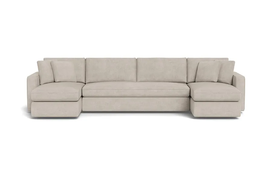 James 3-Piece 4-Seat U Chaise Sectional with Storage