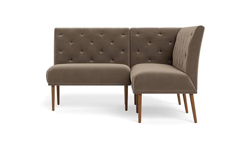 Dorian Upholstered Petite Right Banquette with Tufting Option