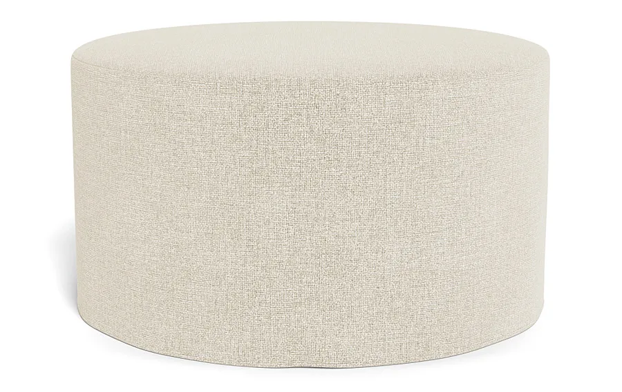 Dixon Slipcovered Round Ottoman