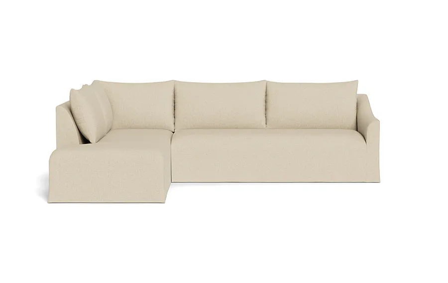 Dixon Slipcovered 3-Seat Left Bumper Sectional