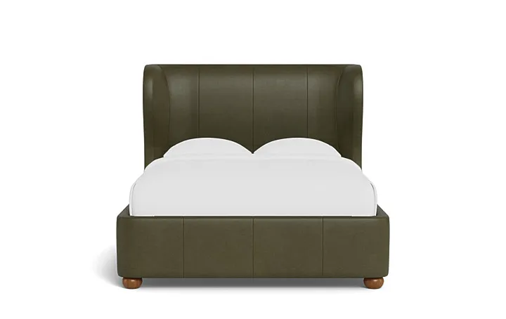 Maxwell Leather Bed with Storage Option