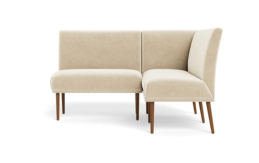 Dorian Upholstered Petite Right Banquette with Tufting Option