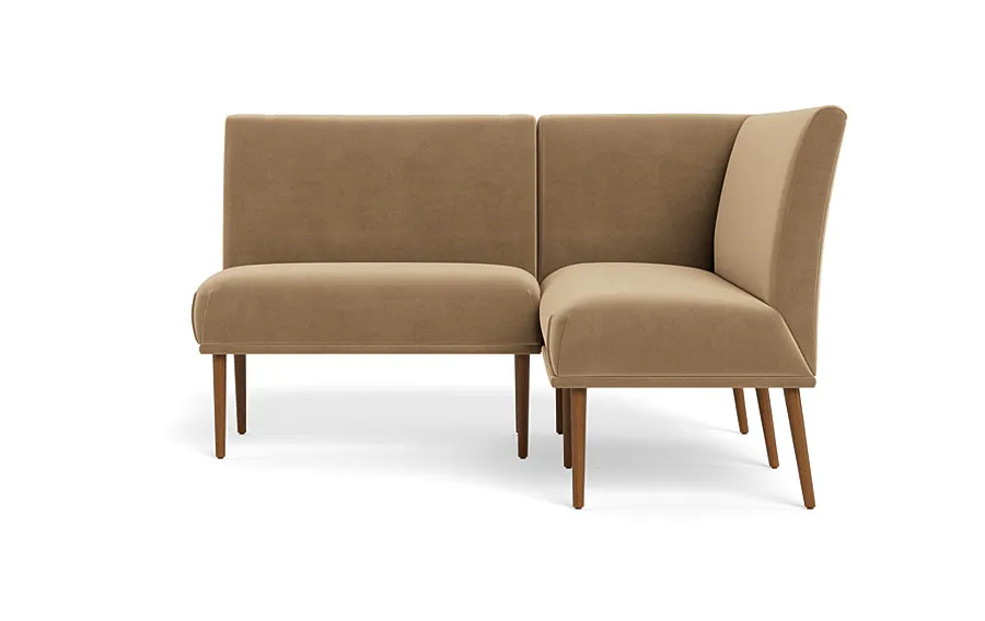 Dorian Upholstered Petite Right Banquette with Tufting Option