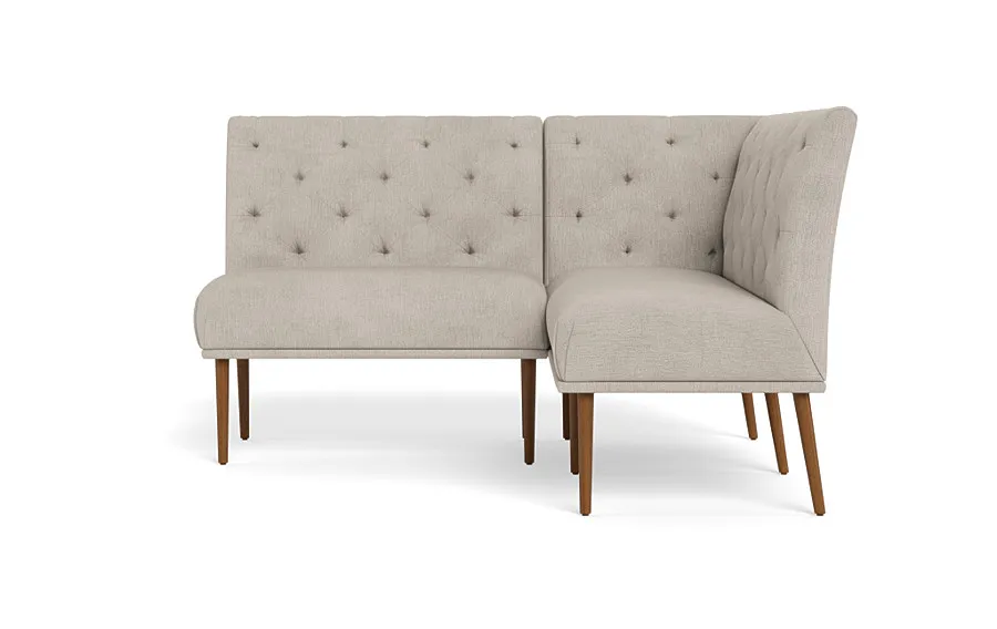 Dorian Upholstered Petite Right Banquette with Tufting Option