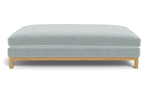 Jasper Ottoman 72", Down Alternative Fill, Oak Leg