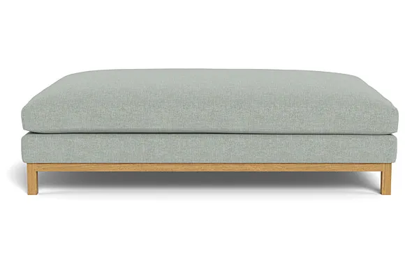 Jasper Ottoman 72", Down Alternative Fill, Oak Leg