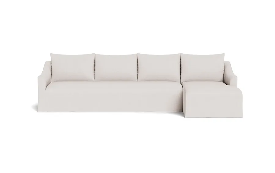 Dixon Slipcovered 4-Seat Right Chaise Sectional