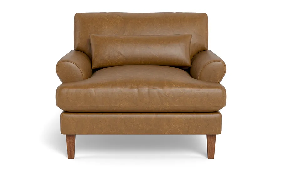 Maxwell Leather Accent Chair by Apartment Therapy